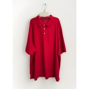 IZOD‎ Advantage Performance Stretch Polo Shirt Men's Size 5XLT Red Navy Logo